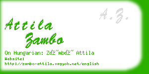 attila zambo business card